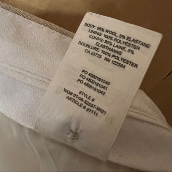 Aritzia | Babaton Vogue Pants Wool High Waisted Pleated Trousers Tapered Size 10 - Picture 15 of 15